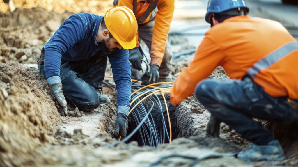 pracownicy-w-mundurach-i-helmach-klada-kable-swiatlowodowe-dla-internetu-w-miescie-min